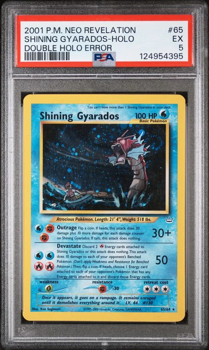 Shining Gyarados-Holo, Neo Revelation, PSA 5