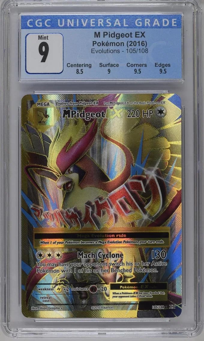 M Pidgeot EX, Evolutions, CGC 9