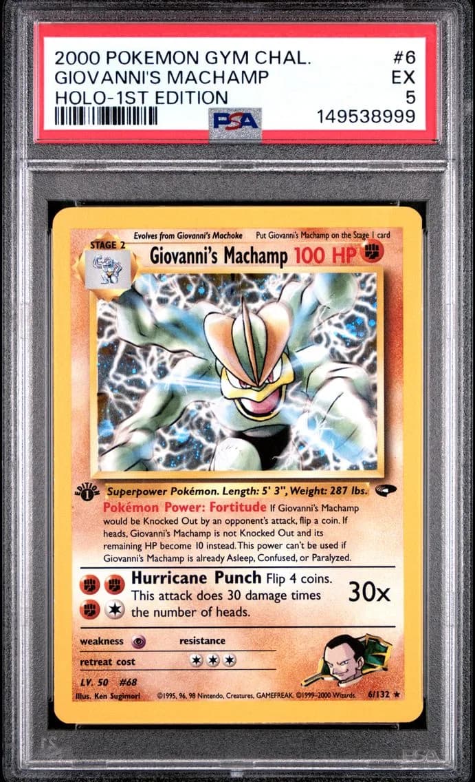 Giovanni's Machamp, Gym Challenge, PSA 5
