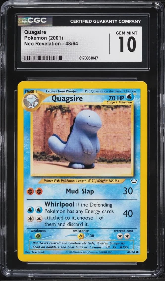 Quagsire, Neo Revelation - Unlimited, CGC 10