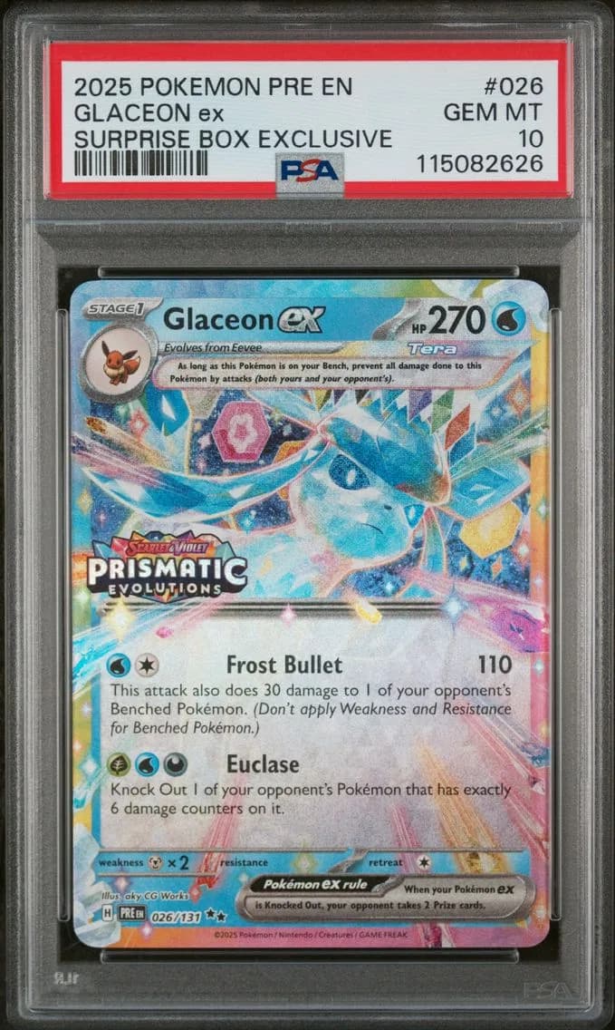 Glaceon EX, Prismatic Evolutions, PSA 10