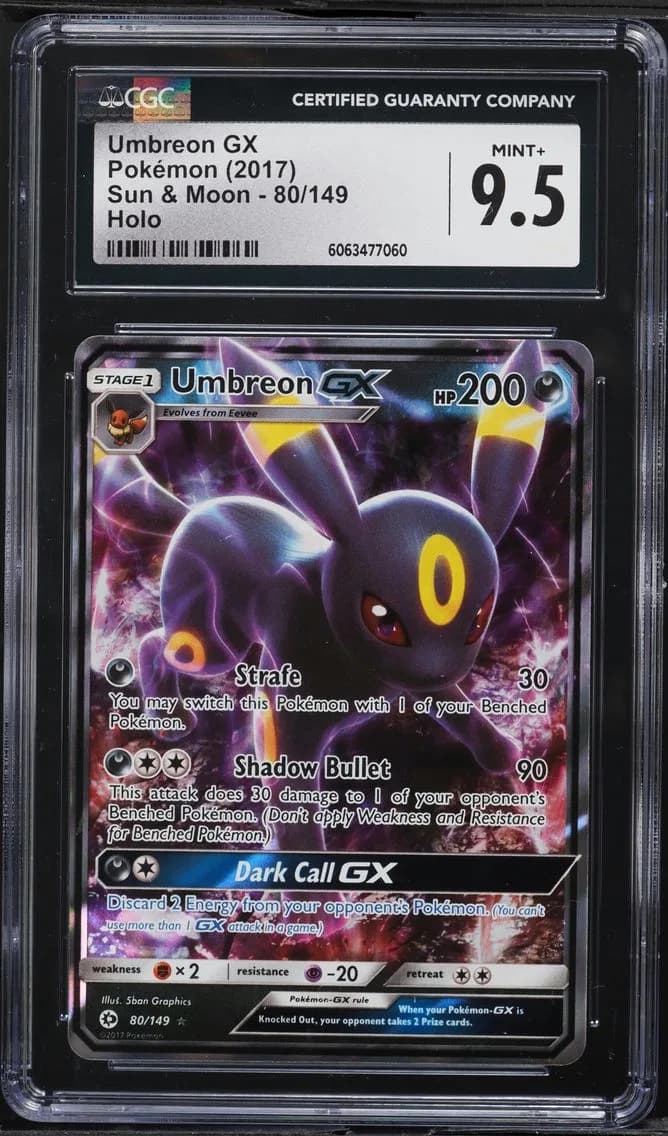 Umbreon GX, Sun & Moon, CGC 9.5
