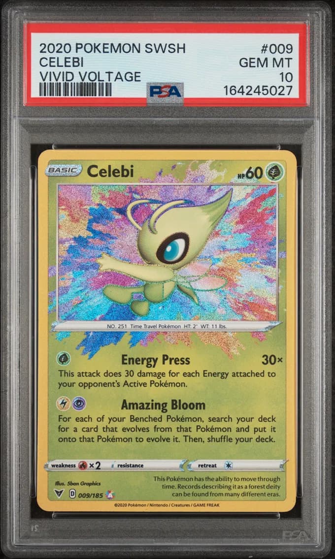 Celebi, Sword & Shield Vivid Voltage, PSA 10