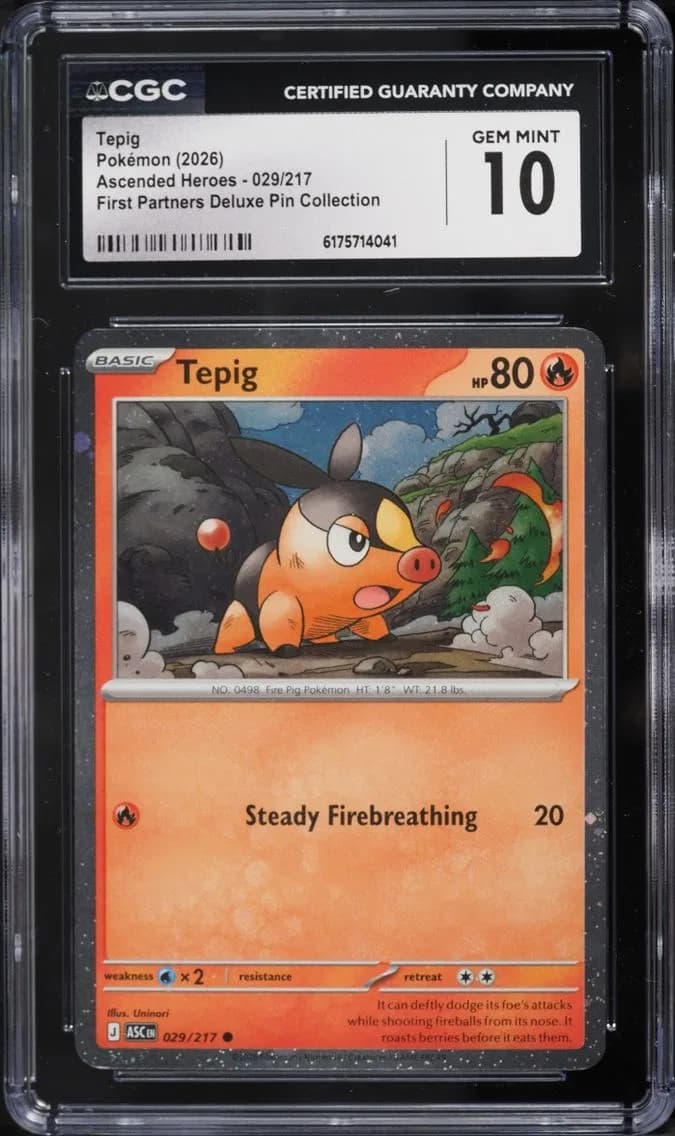 Pin Tepig, Ascended Heroes, CGC 10