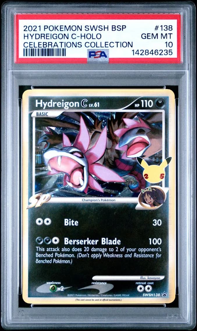 Hydreigon C-Holo, Swsh Black Star Promo, PSA 10