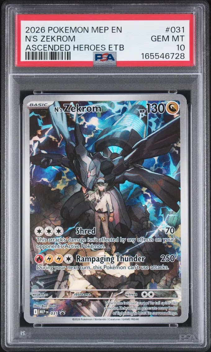 N's Zekrom, Me Black Star Promo, PSA 10