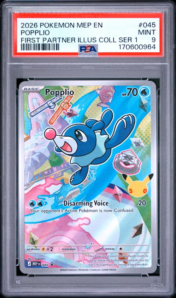Popplio, Me Black Star Promo, PSA 9