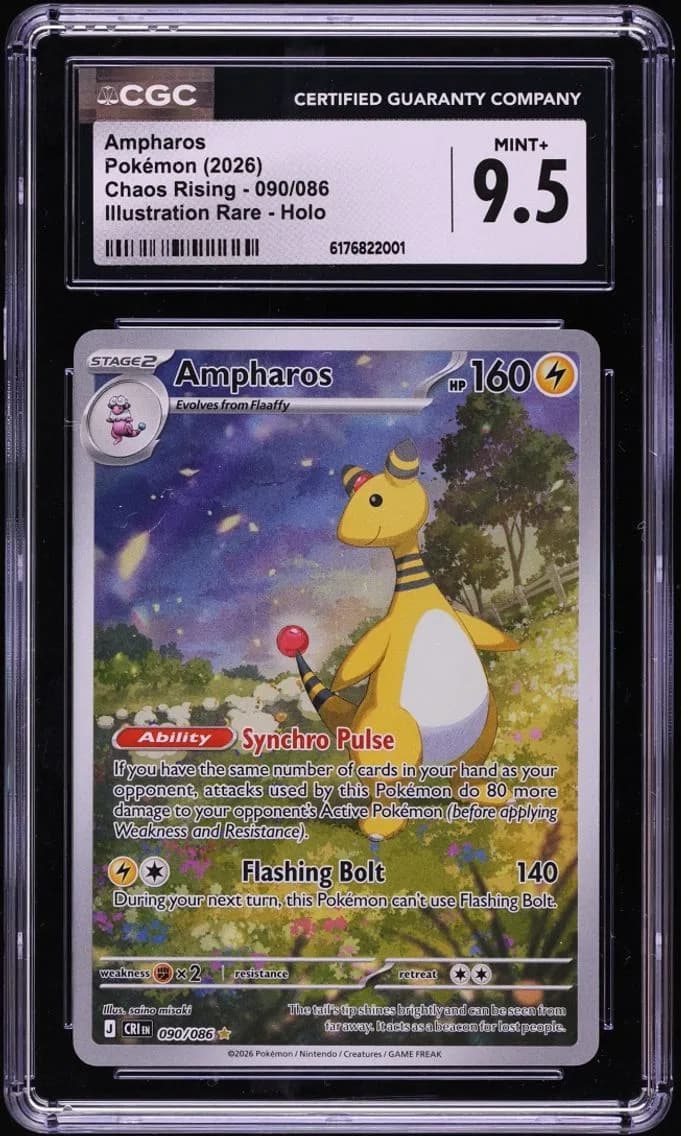 Ampharos, Chaos Rising, CGC 9.5
