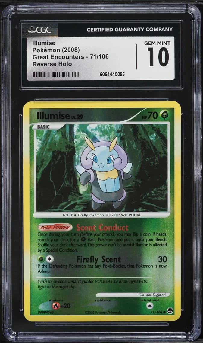 Illumise Reverse Holo, Great Encounters, CGC 10