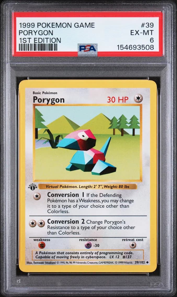 Porygon 1st Edition, Game, PSA 6