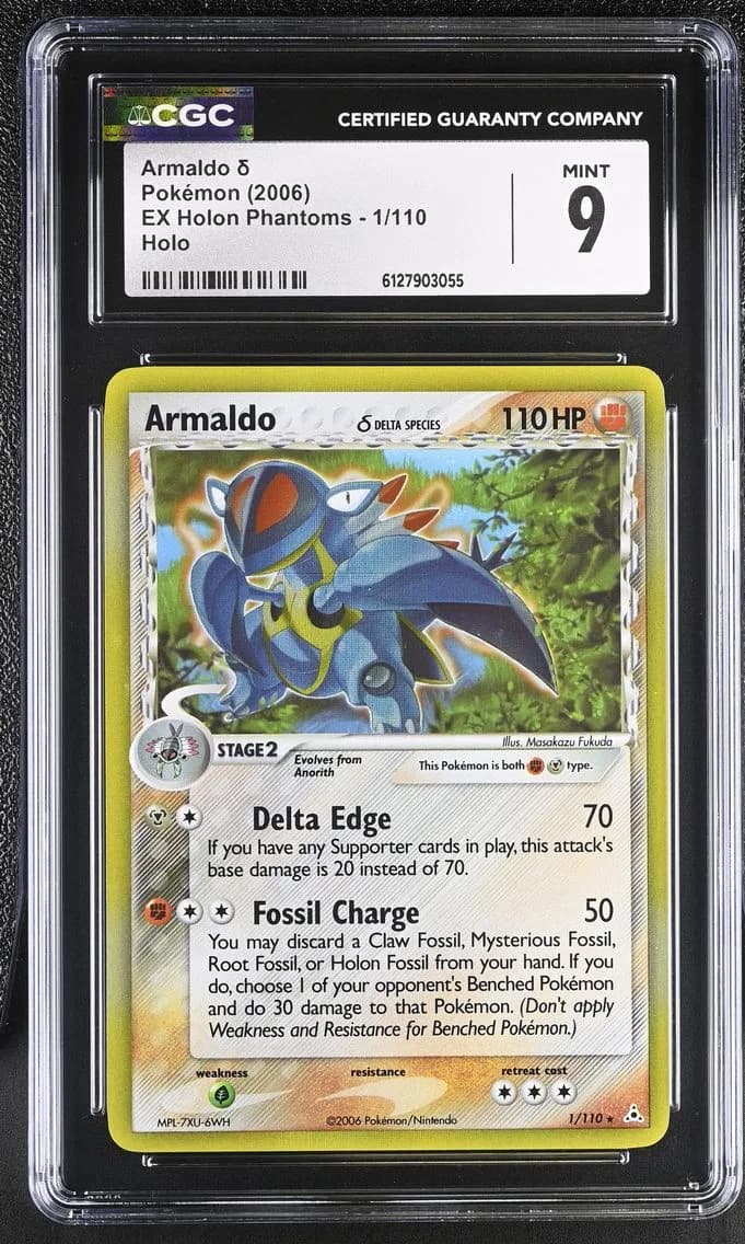 Armaldo, EX Holon Phantoms, CGC 9