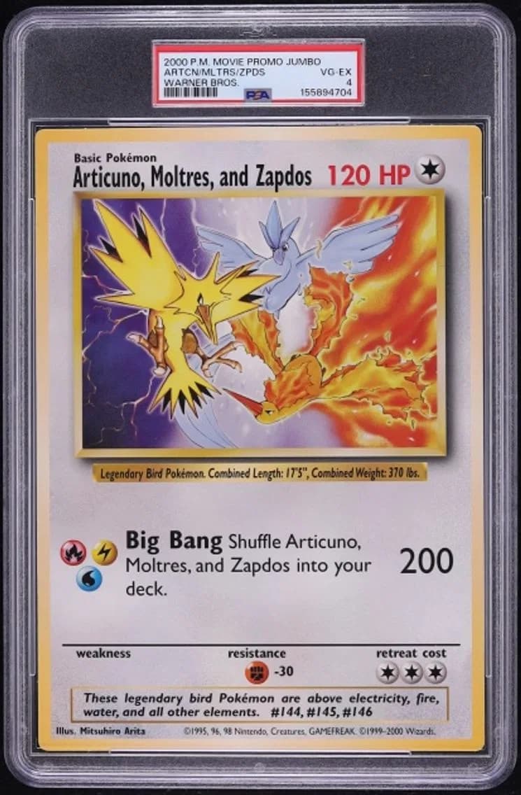 Articuno/Moltres/Zapdos, Game Movie, PSA 4
