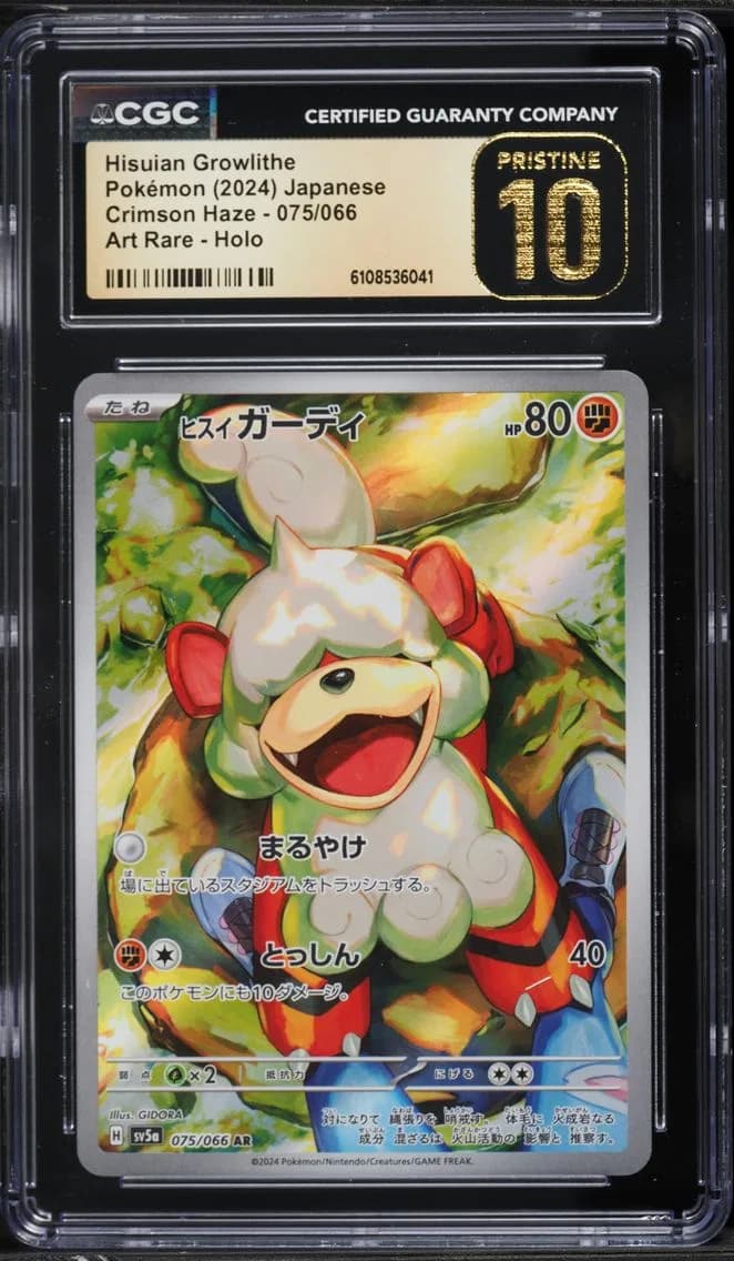 Hisuian Growlithe, Crimson Haze - sv5a - Japanese, CGC 10