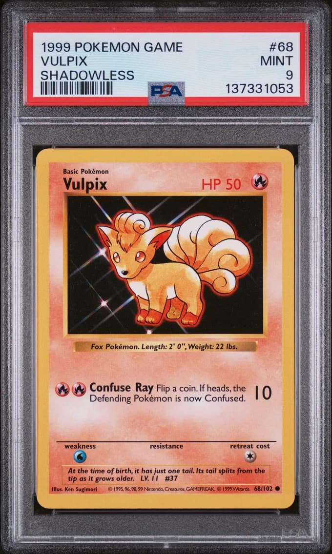 Vulpix Shadowless, Game, PSA 9