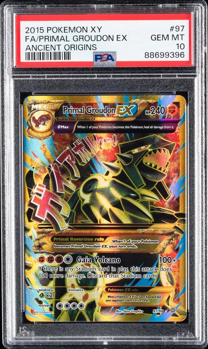 Primal Groudon EX, XY Ancient Origins, PSA 10