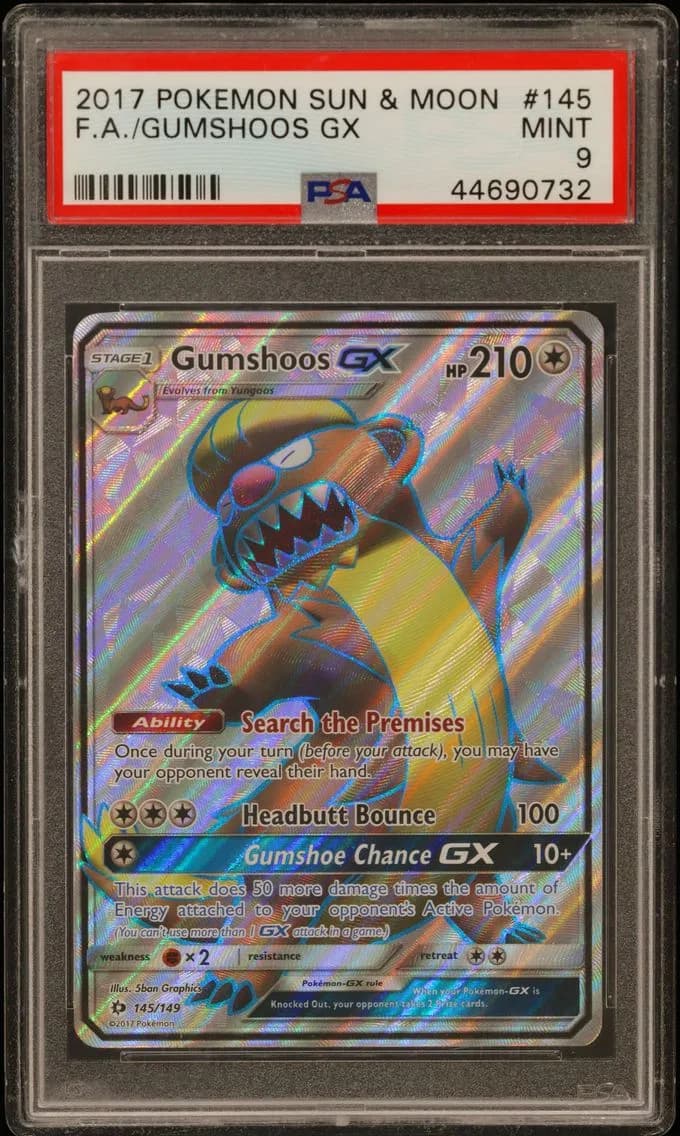 Gumshoos GX, Sun & Moon, PSA 9