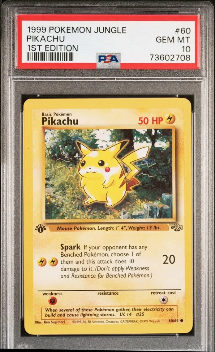 Pikachu 1st Edition, Jungle, PSA 10