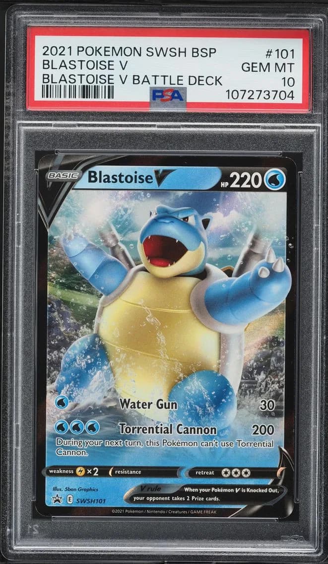 Blastoise V, Swsh Black Star Promo, PSA 10