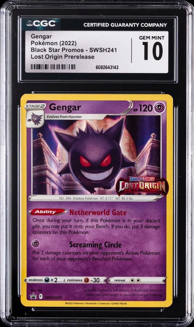 Gengar-Holo, Black Star Promos - Sword & Shield, CGC 10