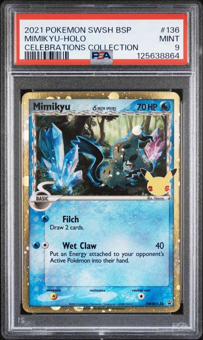 Mimikyu-Holo, Swsh Black Star Promo, PSA 9