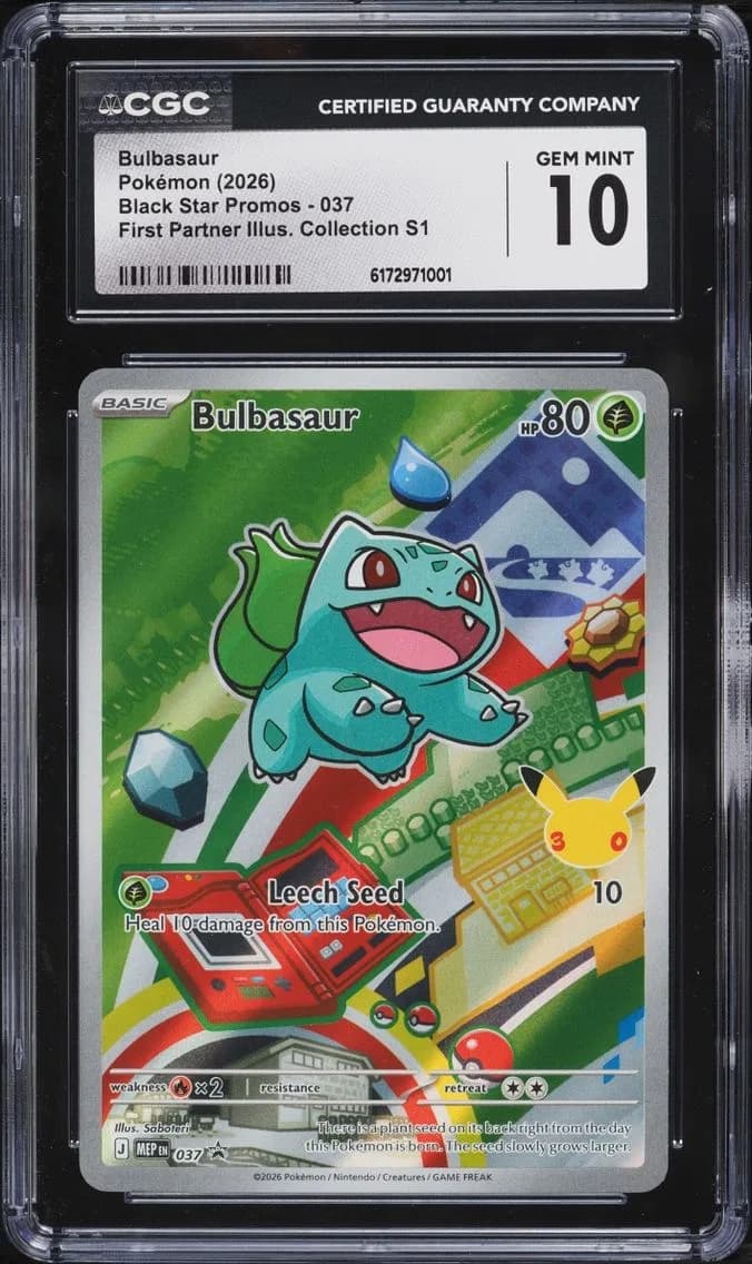 Bulbasaur, Black Star Promos - Mega Evolution MEP EN, CGC 10