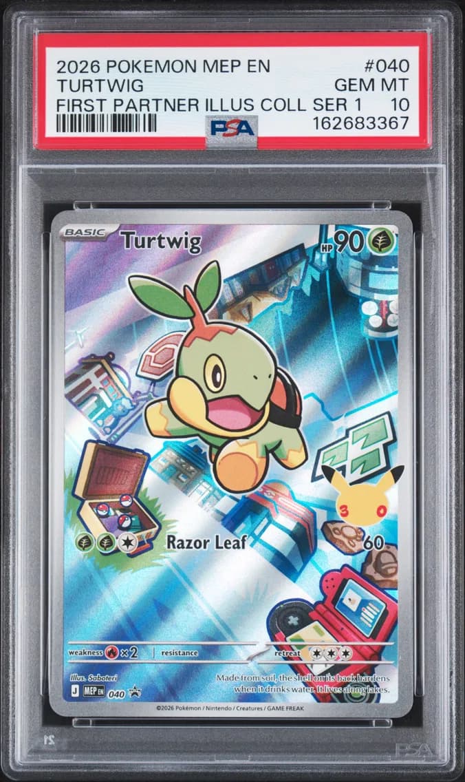Turtwig, Me Black Star Promo, PSA 10