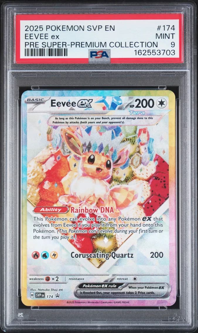 Eevee EX, SV Black Star Promo, PSA 9