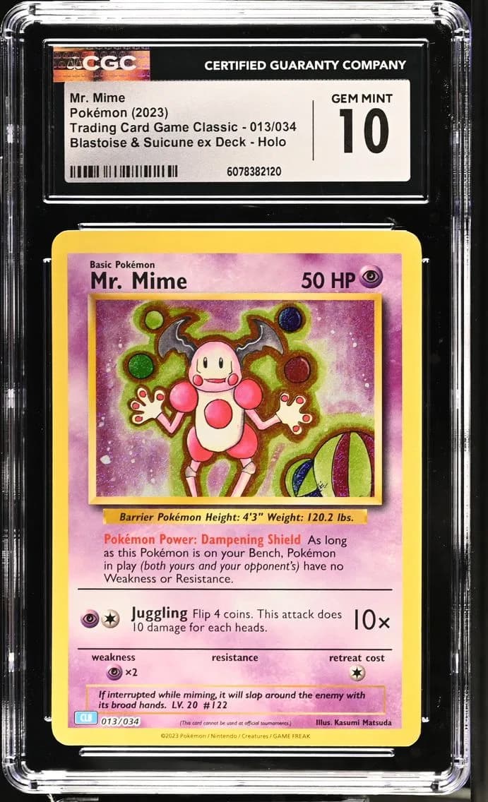 Mr. Mime, Trading Card Game Classic - CLV, CLC, CLB, CGC 10