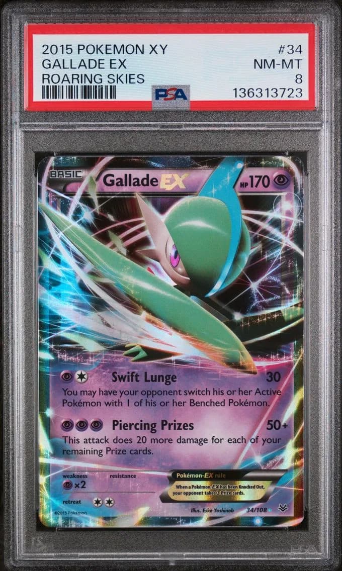 Gallade EX, XY Roaring Skies, PSA 8