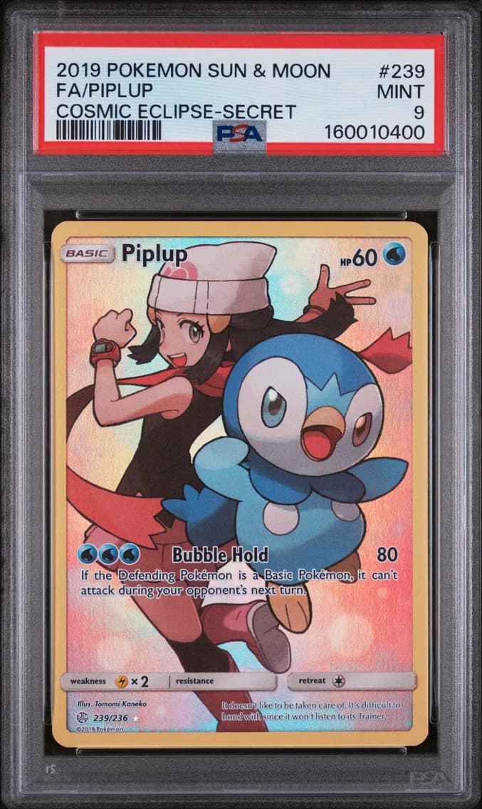Piplup, Sun & Moon Cosmic Eclipse, PSA 9