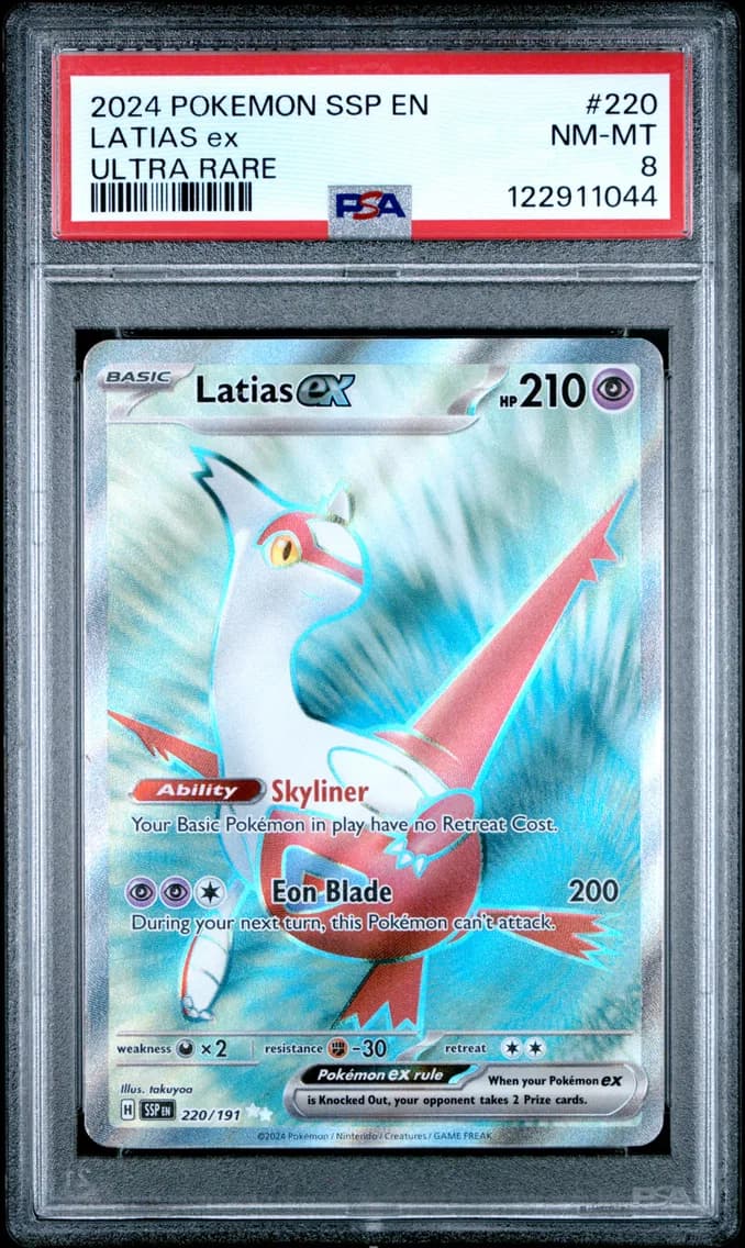Latias EX, Surging Sparks, PSA 8