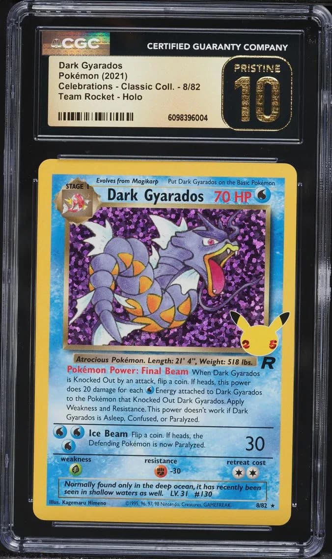 Dark Gyarados-Holo, Celebrations - Classic Collection, CGC 10