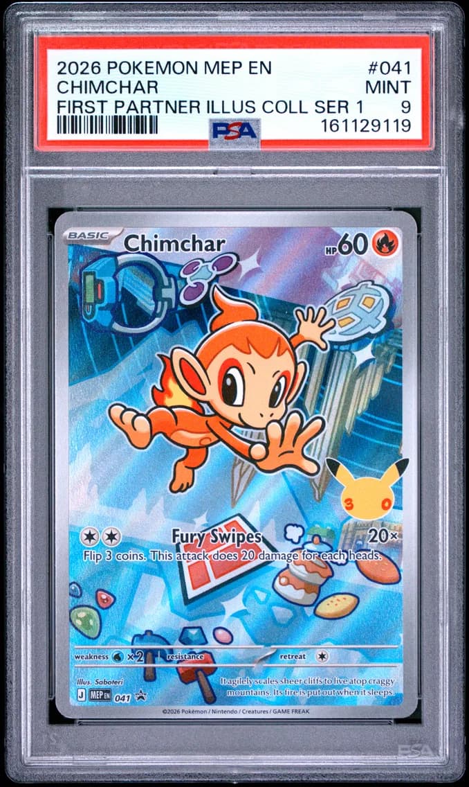 Chimchar, Me Black Star Promo, PSA 9