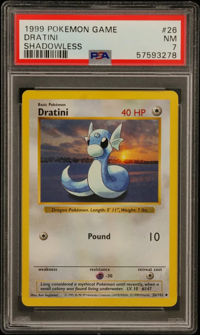 Dratini Shadowless, Game, PSA 7