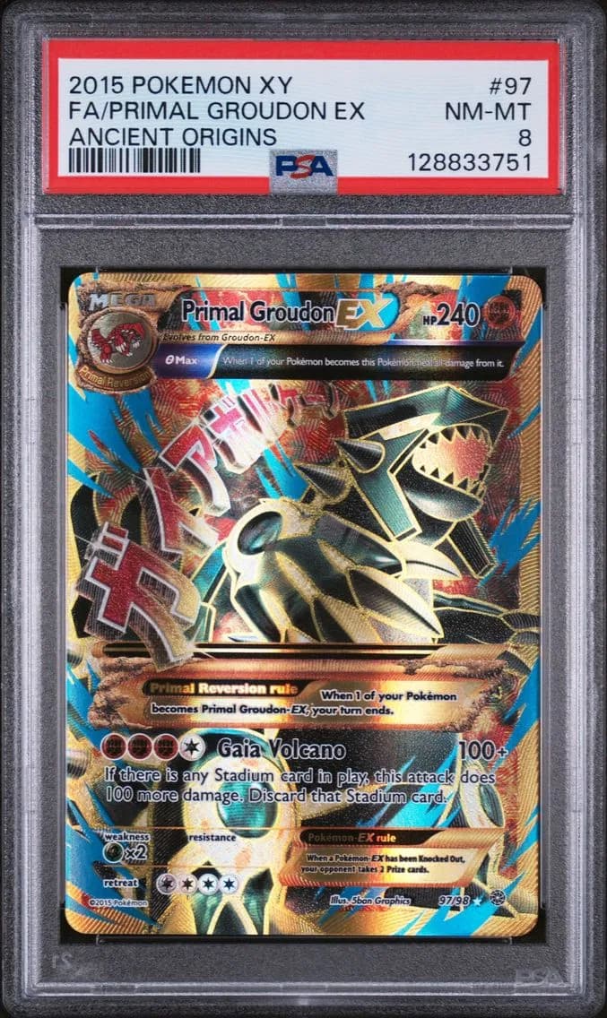 Primal Groudon EX, XY Ancient Origins, PSA 8