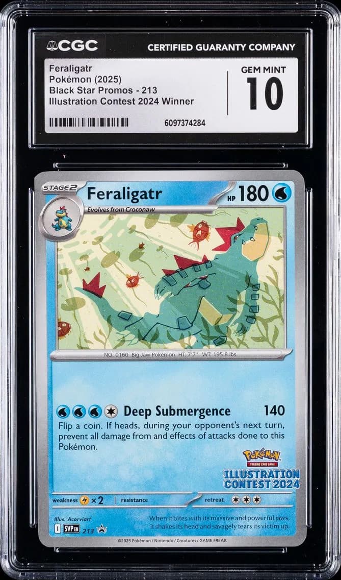 Feraligatr, Black Star Promos - Scarlet & Violet SVP EN, CGC 10