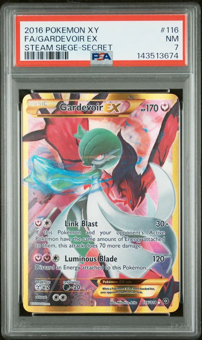 Gardevoir EX, XY Steam Siege, PSA 7