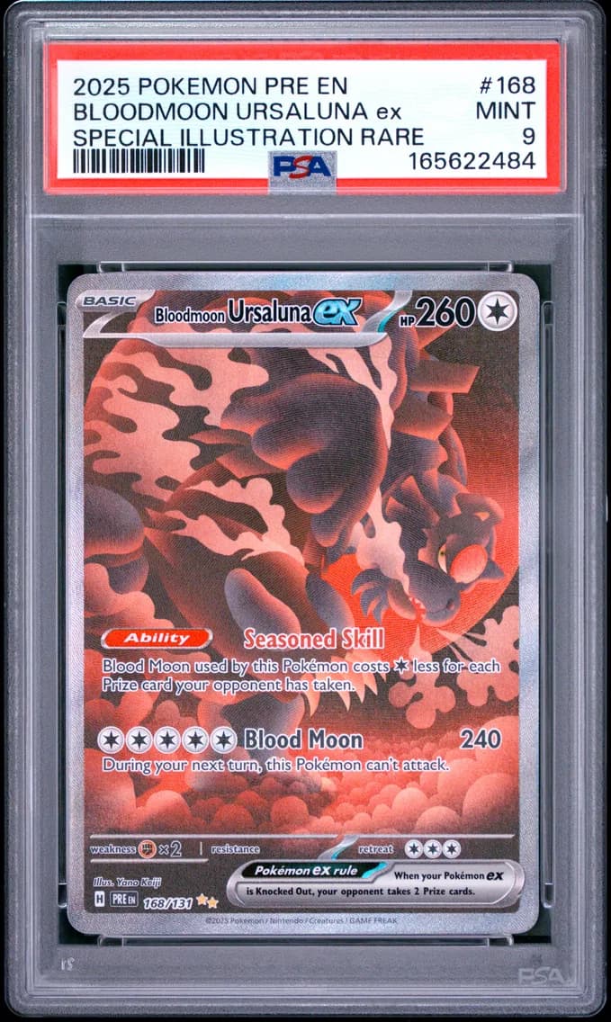 Bloodmoon Ursaluna EX, Prismatic Evolutions, PSA 9