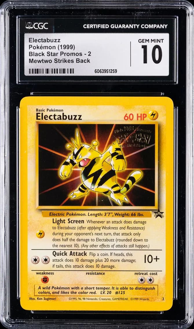 Electabuzz, Black Star Promos - WotC, CGC 10