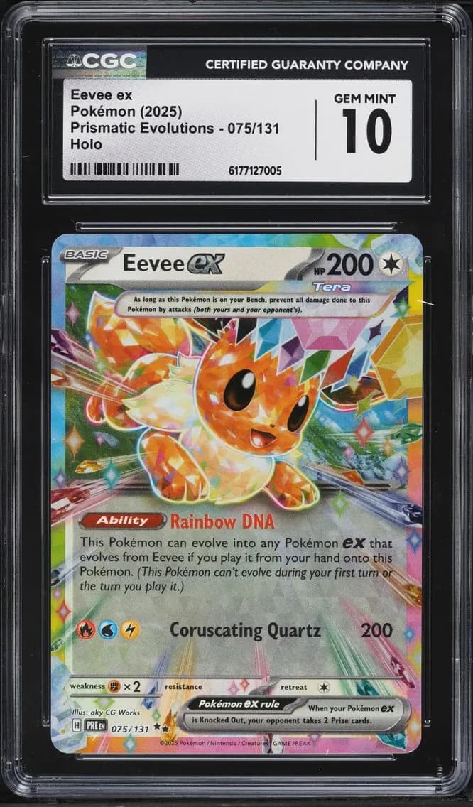 Eevee ex, Prismatic Evolutions, CGC 10