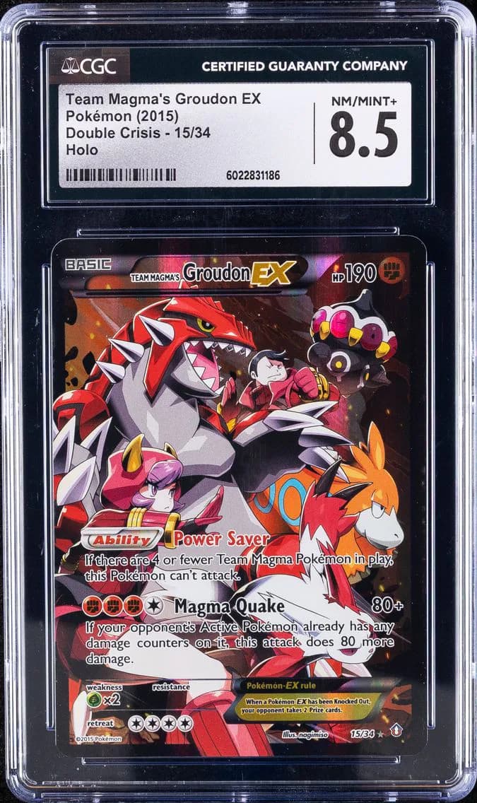 Team Magma's Groudon EX, Double Crisis, CGC 8.5