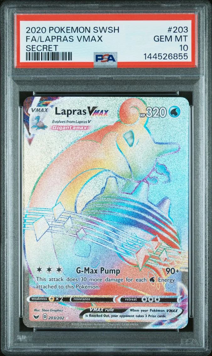 Lapras VMAX, Sword & Shield, PSA 10