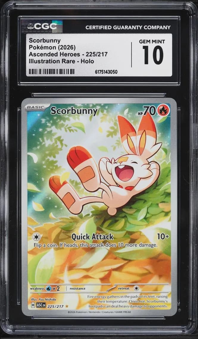 IR Scorbunny, Ascended Heroes, CGC 10