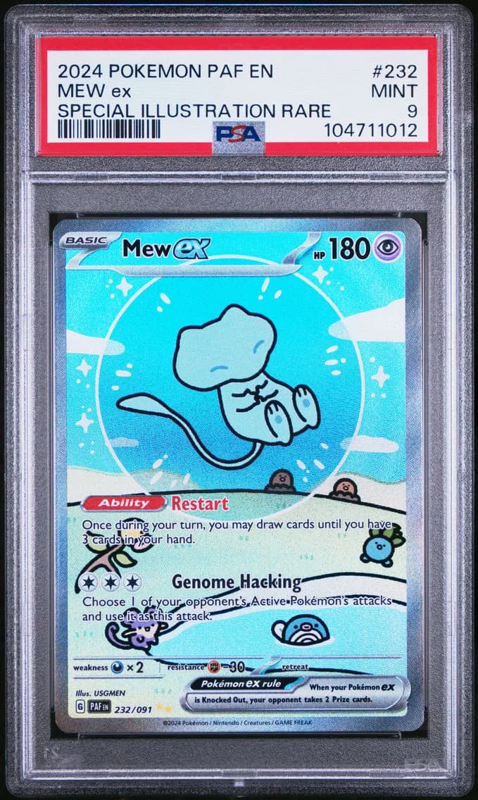 Mew EX, Paldean Fates, PSA 9