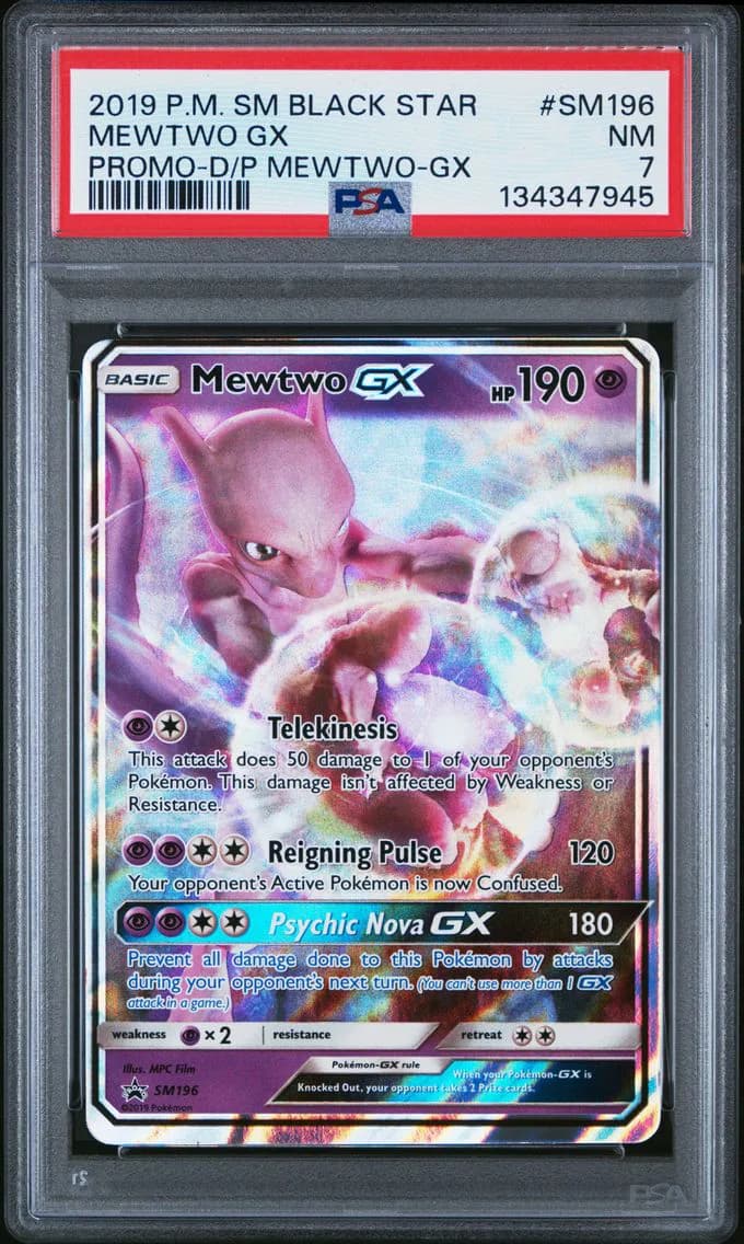 Mewtwo GX, SM Black Star Promo, PSA 7