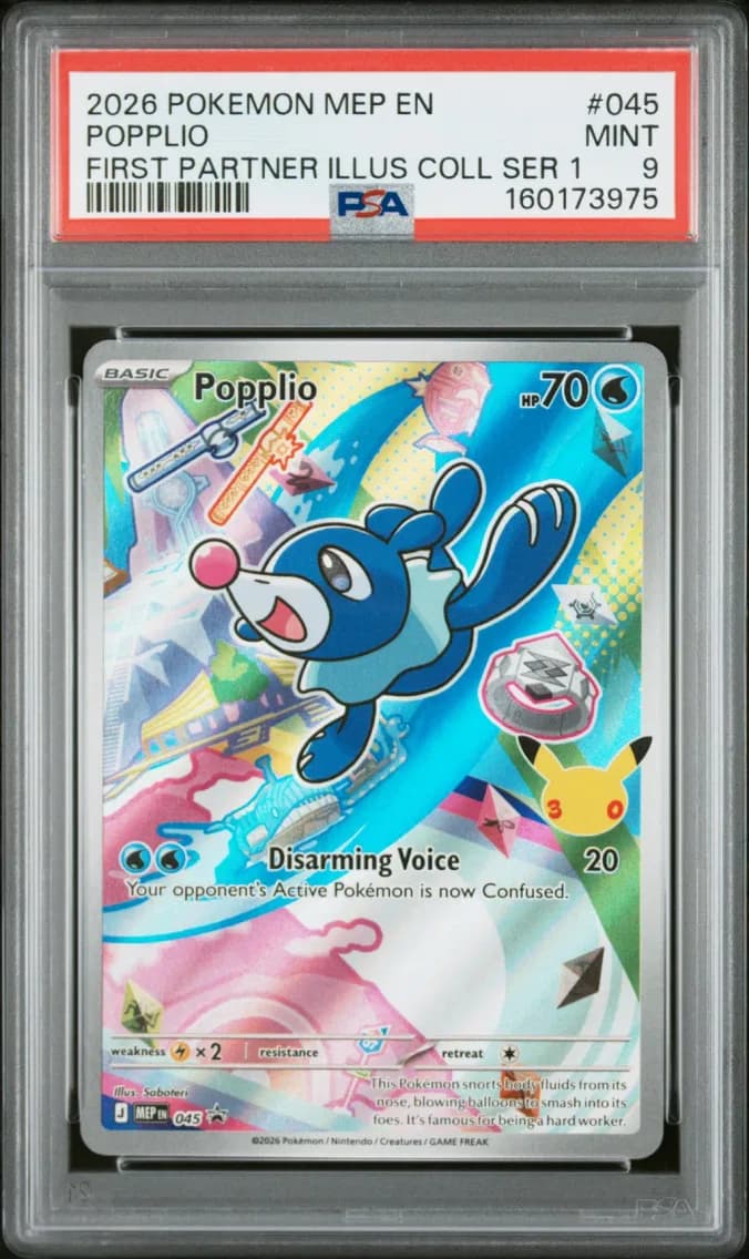 Popplio, Me Black Star Promo, PSA 9