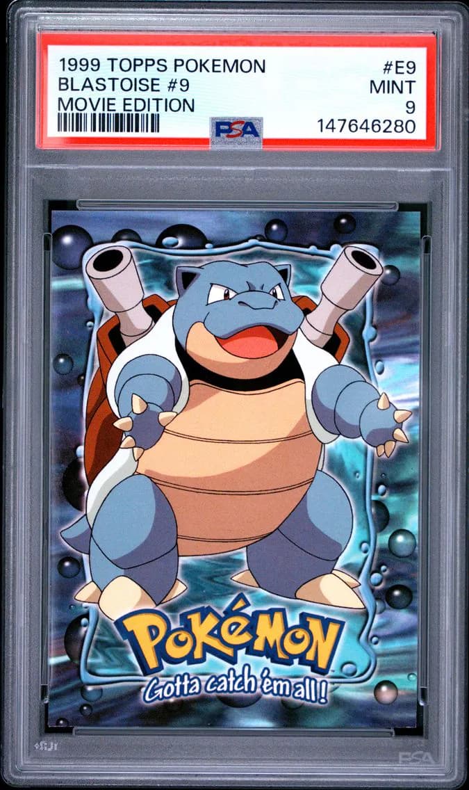 Blastoise, Topps Pokemon the Movie Edt, PSA 9