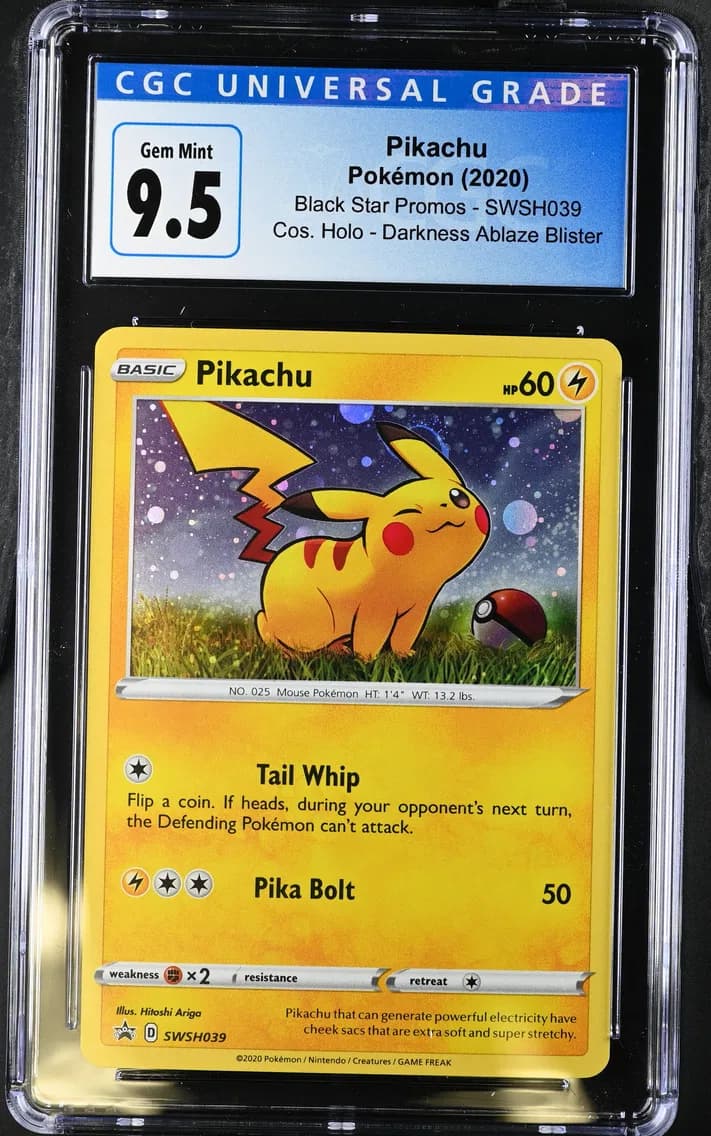 Pikachu, Black Star Promos - Sword & Shield, CGC 10