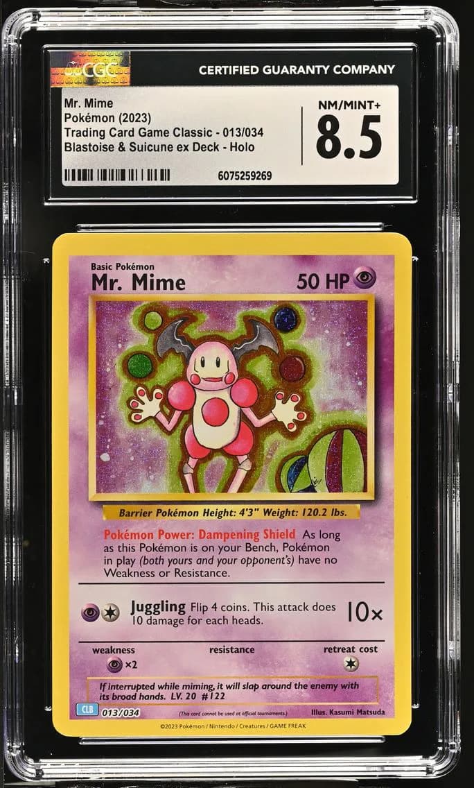 Mr. Mime, Trading Card Game Classic - CLV, CLC, CLB, CGC 8.5