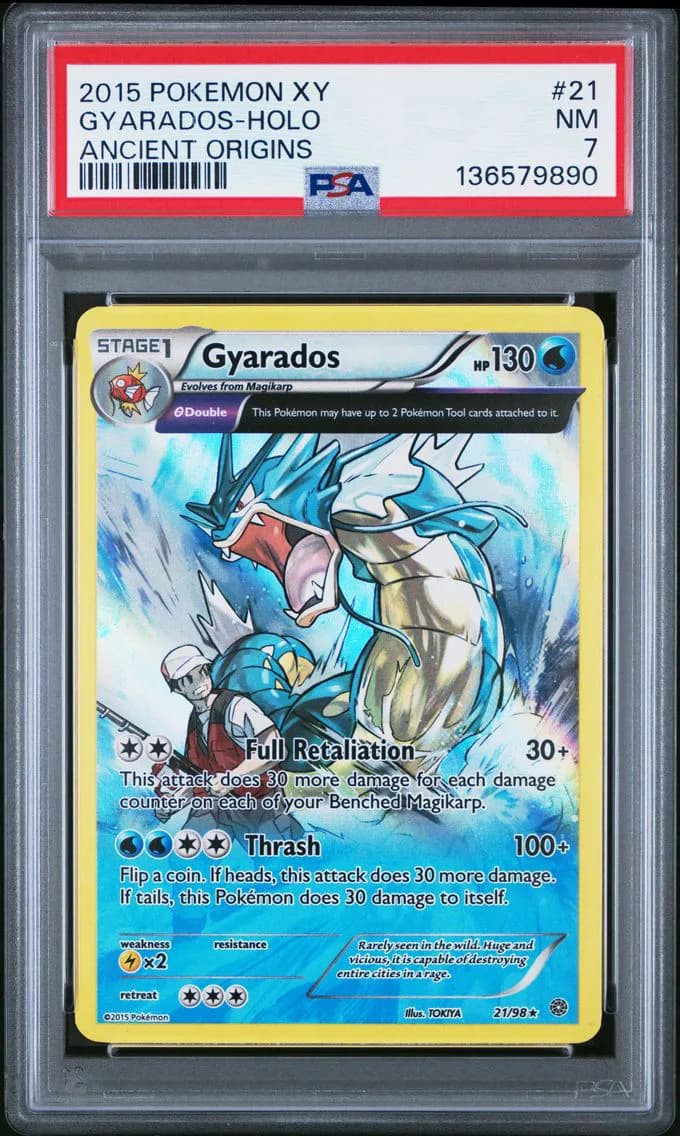 Gyarados-Holo, XY Ancient Origins, PSA 7